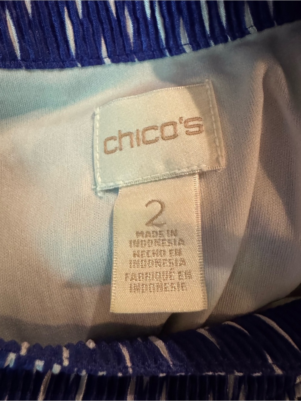 Chico's Blue & White Sleeveless Maxi Dress - Picture 5 of 5